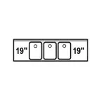 image of LaCrosse SK63C Underbar Sink Units, 3 Compartment with 2 Drainboards