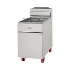 image of Migali C-F75-LP 21" Floor Model LP Gas Full Pot Fryer w/ 75 lbs, 5 Burners, 150.000 BTU