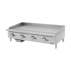 image of Migali C-G48 48" Countertop Manual Gas Griddle w/ 3/4" Smooth Steel Plate, 120.000 BTU
