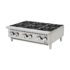 image of Migali C-HP-6B-36 36" Countertop Gas Hotplate w/ (6) Burners, Manual Controls, 150.000 BTU