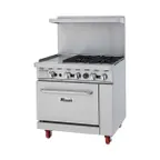 image of Migali C-RO4B-12GL-NG 4 Burner 36" Gas Range with Griddle, Standard Oven, 148.000 BTU