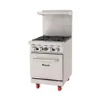 image of Migali C-RO4B-LP 24" LP Gas Restaurant Range w/ (4) Open Burners, Standard Oven, 116.000 BTU 