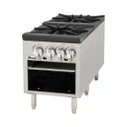 image of Migali C-SPS-2-18 18" Natural Gas Stock Pot Range w/ (2) Two Ring Burners, Front to Back Design