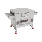 image of Migali MSP-2638 62" Floor Single Deck Electric Conveyor Pizza Oven, 120V