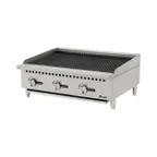 image of Migali C-RB36 36" Countertop Gas Radiant Charbroiler w/ (3) Burners, 105.000 BTU
