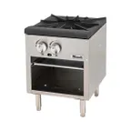 image of Migali C-SPS-1-18 18" Natural Gas Stock Pot Range w/ (1) Two Ring Burner, 80.000 BTU