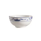 image of CACChina 103-64 Blue Lotus Rice Bowl, 7 Oz., 4" Dia. × 2" H, Round Porcelain - Dozen