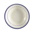 image of CACChina BLU-32 - Blue Line Fruit Dish, 4" Dia., 3 oz., Ceramic, Blue Band/White, 1 Dozen