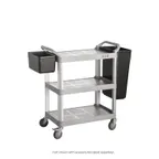 image of CACChina BTUC-17GY Utility Cart, 31-7/8"L x 17-1/8"W x 35-7/8"H, 3 Shelf, 330 lbs, Polypropylene, Black, BPA‑Free