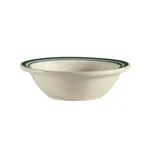 image of CAC China CES-11 Emerald Fruit Dish, 5 oz., 4-3/4" Dia. x 1" H, Round, Ceramic, Emerald Rim, 1 Dozen