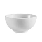 image of CAC China CN-4 Rice Bowl, 8-1/2 oz., 4-1/2" dia. x 2-1/4" H, Round Porcelain Super White - Dozen