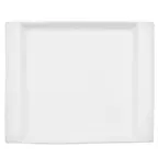 image of CAC China F-4S Fortune Tray 8-5/8"L x 7"W x 3/4"H Porcelain White Dishwasher Safe - Dozen