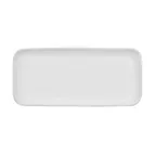 image of CAC China F-RT8 Fortune Tray, 7-3/4"L x 3-1/2"W x 7/8"H, Porcelain White, Dishwasher Safe - Dozen
