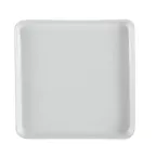 image of CACChina F-ST9 Fortune Tray, 9-1/2" x 9-1/2" x 1-1/8", Porcelain, White, Dishwasher Safe - Dozen