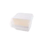 image of CACChina IBIN-3 Shelf Ingredient Bin, 2.6 Gal (40 Cups), Plastic, Stackable, Hinged Lid - Set