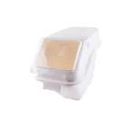 image of CACChina IBIN-6 Bin 6.3‑Gallon (100 Cups) Clear Front/Perm Label/Top Load/Stk PP Tub Hinged Lid- Set