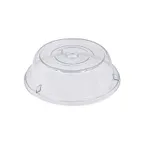 image of CACChina PPCO-20 Plate Cover - 11" Round, Clear Polycarbonate, Stackable, 10-11" Diameter