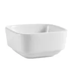 image of CAC China SHA-Q3 Sushia Bowl, 4.5 Oz., 3-1/2"L x 3-1/2"W x 1-3/4"H, Square Porcelain White - Dozen