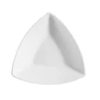 image of CAC China SHA-T5 Sushia Bowl, 5 Oz., 5"L x 5"W x 1"H, Triangular, Porcelain, Super White - Dozen