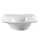 image of CAC China TXB-5 3 Oz. Bone White Porcelain Bowl, 5" L x 5" W x 1-1/2" H, Cowboy Hat Shape - Dozen