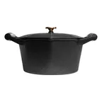 image of Lodge DL7-10001 Dutch Oven – 7 Qt., 10" Octagonal Cast Iron, Black, Pre‑Seasoned, Induction Ready