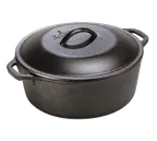 image of Lodge L8DOL3 - 5 Qt Cast Iron Dutch Oven, 10-9/10" Dia x 5-2/5" H, Black, Induction, Made in USA