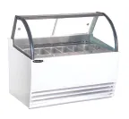 image of Kool-It KGC-15C 77" Gelato Dipping Cabinet w/ Curved Sneeze Guard