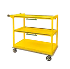 image of New Age 54051PC Powder Coated Aluminum 3-Tier Utility Cart