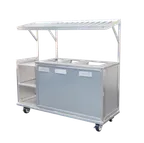 image of New Age 54238 Aluminum Dish Zone Mobile Bussing Station - Indoor/Outdoor