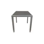 image of Oak Street OD-TK3030-G Square Outdoor Table 30" x 30" Gray Synthetic Teak Top E-Coated Steel Frame Nylon Glides