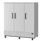 image of RefrigerationX XBR72-3-N 77" 3-Solid Door Reach-In Refrigerator, 65.8 cu. ft., Bottom Mounted