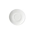 image of Winco BSC-45RE Birkhall Saucer, 4.5" Dia x 3/4" H, Round Rolled Edge Porcelain, White - 1 Dozen