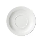 image of Winco BSR-558NR Birkhall Porcelain Saucer, 5-5/8" Dia x 3/4" H, White Round Narrow Rim, 1 Dozen