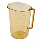 image of Cambro 400MCH150 Measuring Cup, 4 Qt Amber Plastic, -40° to 375°F, Microwave Safe, BPA‑Free, NSF