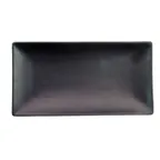 image of CACChina 666-13-BLK Rectangular Ceramic Platter 11½"L×6½"W×1¼"H, Black Glaze, DW/O/MW Safe - Dozen