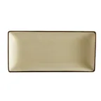 image of CAC China 666-13-W Rect Platter 11-1/2" L x 6-1/2" W x 1-1/4" H Creamy White Stoneware - Dozen