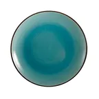 image of CAC China 666-21-BLU Japanese Plate, 12" Dia x 1½" H, Round Coupe, Ceramic Lake Blue Glaze - Dozen