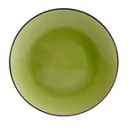 image of CAC China 666-21-G Plate, 12" Dia x 1-1/2" H, Coupe Rim, Ceramic Gold Green Glaze, Safe - Dozen