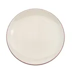 image of CACChina 666-21-W Japanese Plate, 12" Dia x 1-1/2" H, Coupe Rim, Creamy White Stoneware - Dozen