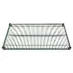 image of CAC China AEWS-1448 Epoxy Coated Green Wire Shelf, 48"L x 14"W, 600 lbs Capacity