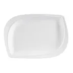 image of CAC China ASP-12 Aspen Tree Platter, 10" L x 7" W x 0.75" H, Rectangular, Porcelain, Bone, 1 Dozen