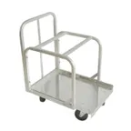 image of CACChina ASPT-6 Sheet Pan Truck, 28"L x 20-1/4"W x 33"H, Alum, 5" Casters, Holds 54 / 108 Pans, 2-Stack Set