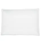 image of CAC China BAP-14 Platter, 13-3/4" L x 9-1/4" W x 1-3/4" H, Porcelain, White, Narrow Rim - Dozen