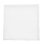 image of CACChina BAP-21 Bamboo Plate, 11-1/4" x 11-1/4" x 2" Square, Rimmed, White Porcelain, Safe - Dozen