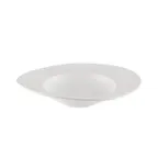 image of CACChina BHM-120 Bahamas Pasta Bowl 13 Oz 12" Diameter Round Embossed Bone White Porcelain - Dozen