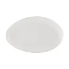 image of CAC China BHM-13 Bahamas Platter, 12" Oval Embossed Porcelain in Bone White - Dozen