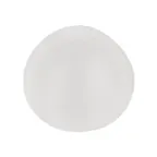 image of CACChina BHM-16 Bahamas Plate - 10-3/4" Round Embossed Rim Porcelain Bone White Dinnerware - Dozen