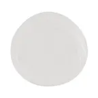 image of CAC China BHM-21 - Bahamas Plate, 12" Round Porcelain Plate, Bone White, Embossed Rim - Dozen