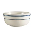 image of CAC China BLU-95 Blue Line Jung Bowl – 9-1/2 oz., 4-3/8" dia. x 2-1/4" H, Round, Ceramic – 1 Dozen