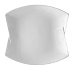 image of CAC China BTF-8 Plate 9-1/8" x 8-1/2" x 1-1/4", Porcelain, White, Dishwasher, Oven/Microwave 1 Dozen